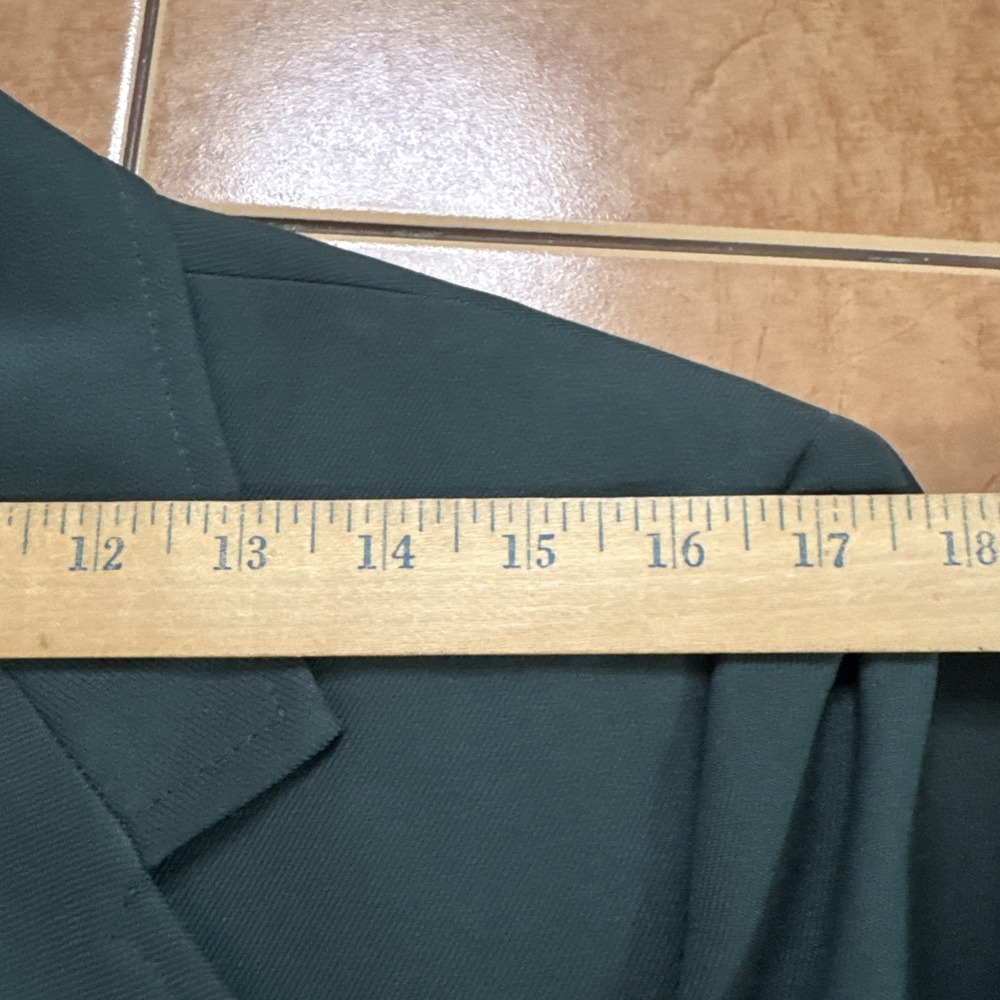 Custom Blazer Sz 38R Green Solid Masters Golf Patch Gold Buttons Sport Coat USA - Picture 7 of 10